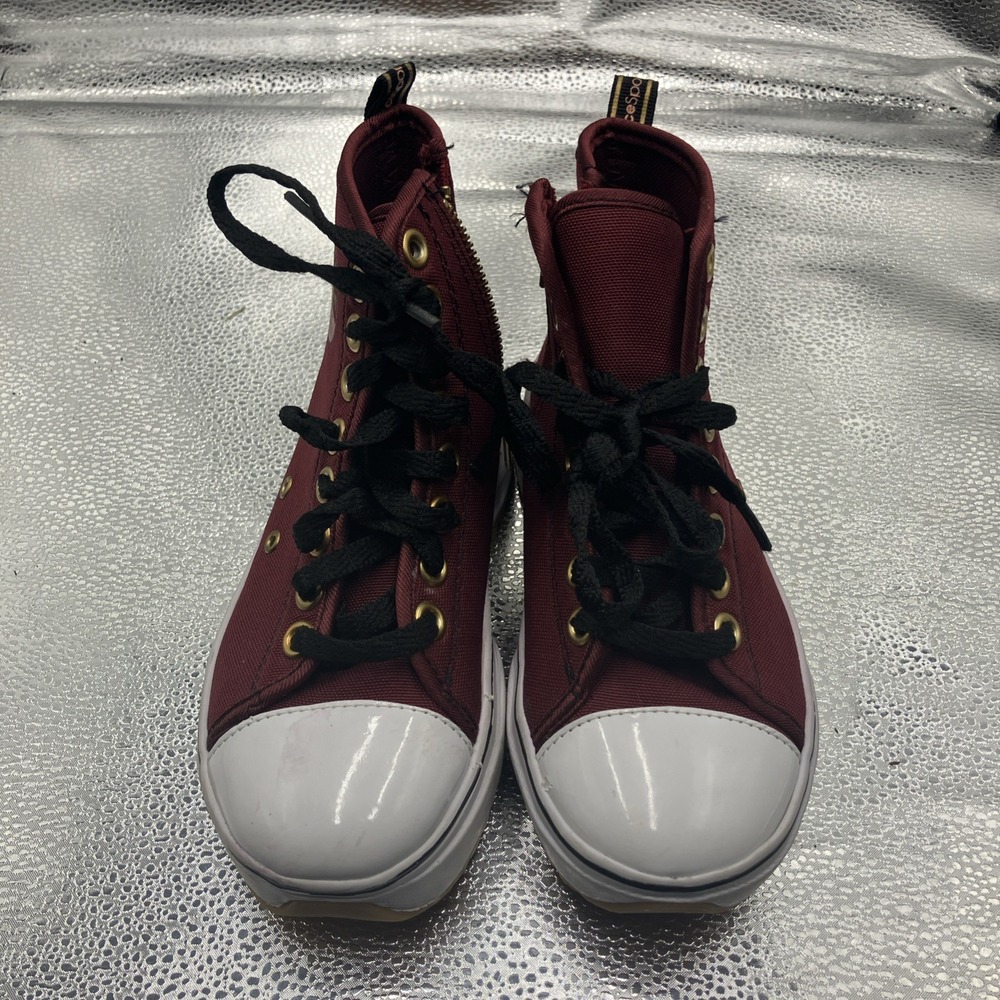 Justice Sport Kids Size 1 Y Sneakers - Zip Up High Top Platform Shoes - Unisex